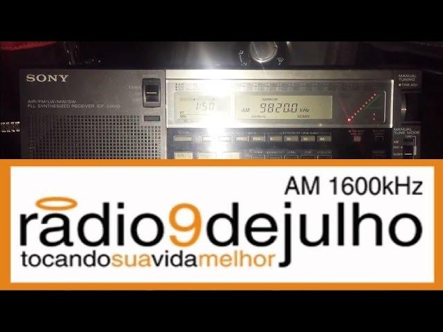 200 metre longwire: Radio 9 De Julho 9820 kHz, Sao Paolo, Brazil, excellent SNR