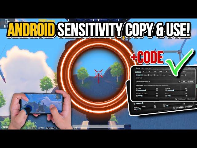 PUBG MOBILE SENSITIVITY SETTINGS 2024 ANDROIDWITH CODE & TUTORIALCOPY & USE!