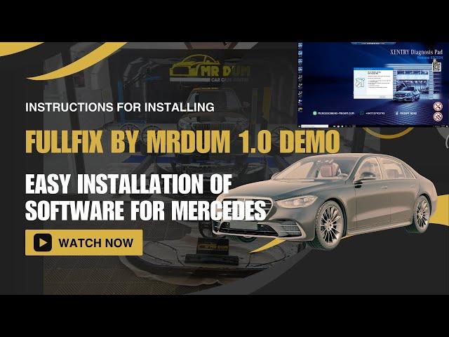 Install Mercedes software simply with FullFix By MrDum Benz Demo