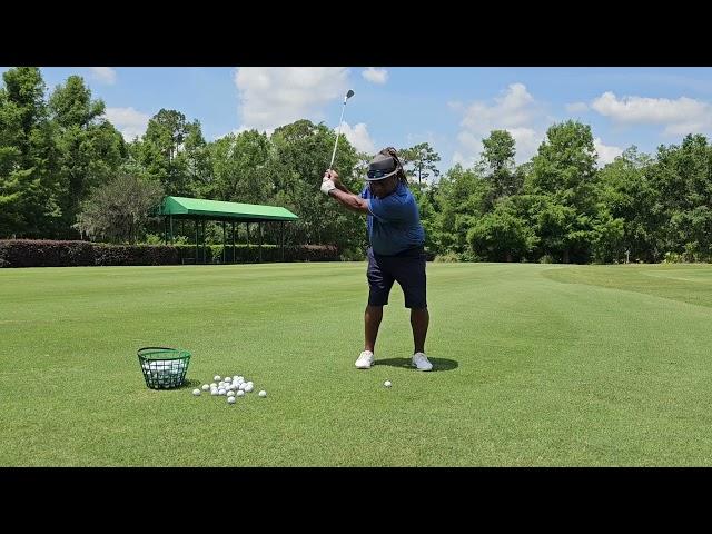 Feel the TOP-DOWN to attack the golf ball. What goes up, must come down.