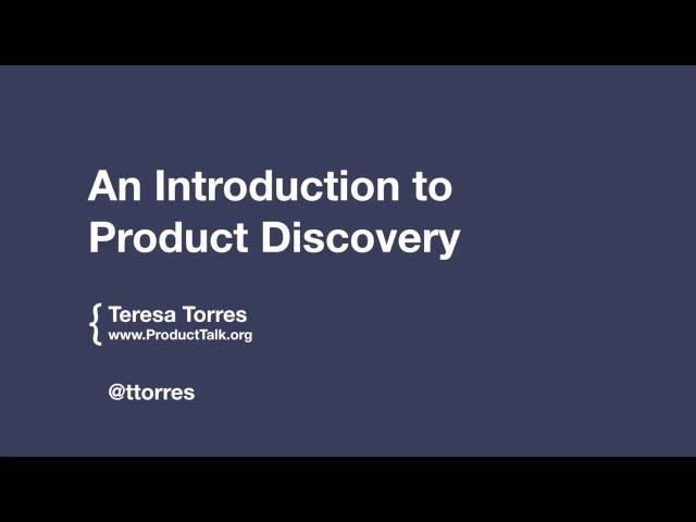 An Introduction to Product Discovery