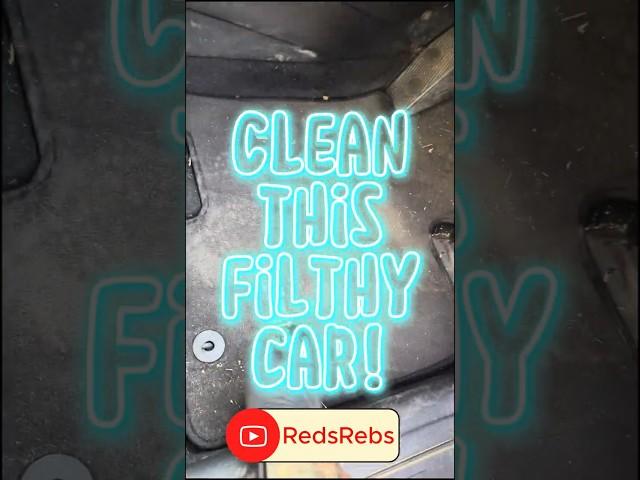 Clean out our filthy auction salvage car. Subscribe for full videos! #crash  #cleaning  #salvage