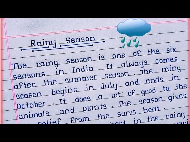 Essay on Rainy Season in English ||     Rainy Season essay writing || Rainy Season paragraph ||