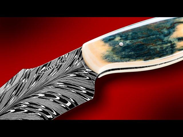 Making a Damascus Fighting Knife in Under 19 Minutes!?