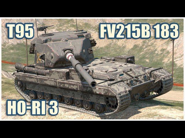 FV215b 183, Ho-Ri Type 3 & T95 • WoT Blitz Gameplay