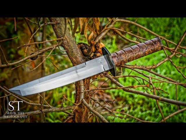 Making TANTO KNIFE-DAMASCUS Handguard and Pommel Part 1