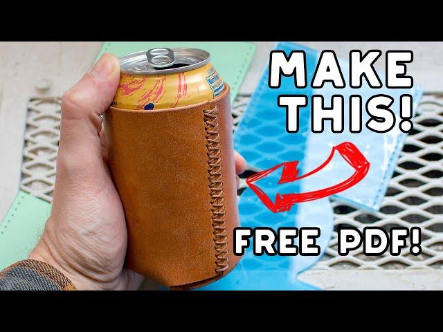 Make A Leather Can Sleeve | FREE PDF PATTERN!