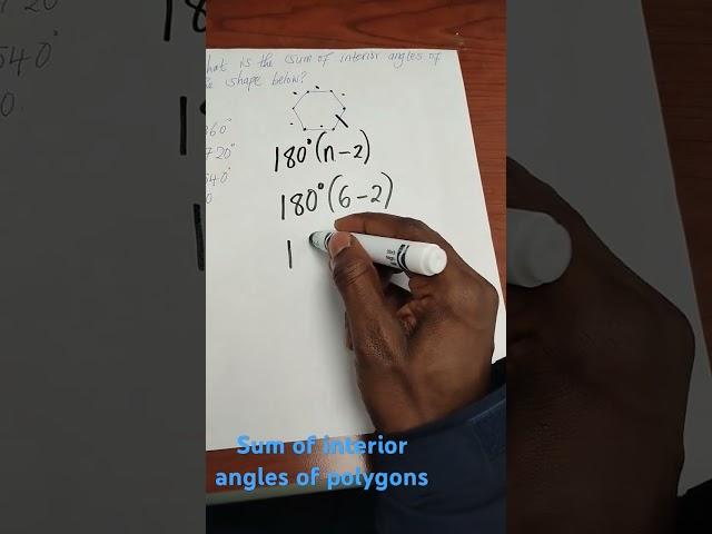 Sum of interior Angles of polygons #polygons #sum#calculation of interior Angles