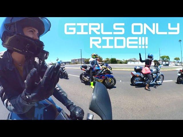 ALL GIRLS ride in SoCal  w/ S1000RR | my LARGEST women's group ride