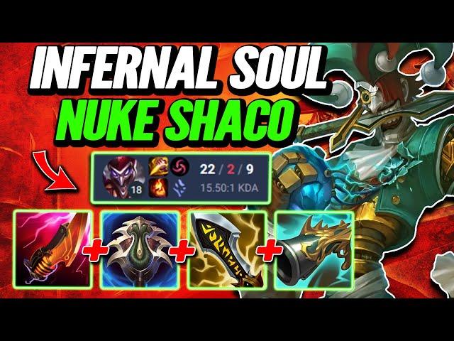 22 Kills Infernal Soul Shaco - S14 Plat 2 Ranked [League of Legends] Full Gameplay - Infernal Shaco