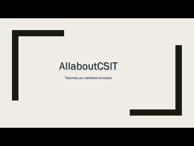 AllAboutCSIT