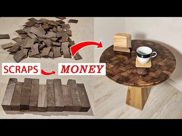 DIY Coffee Table from Wood Scraps and Epoxy - Step by Step!