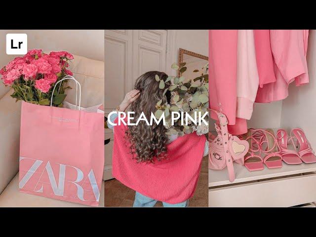 Cream Pink Preset | Aesthetic Lightroom Preset Free DNG | Lightroom editing tutorial aesthetic