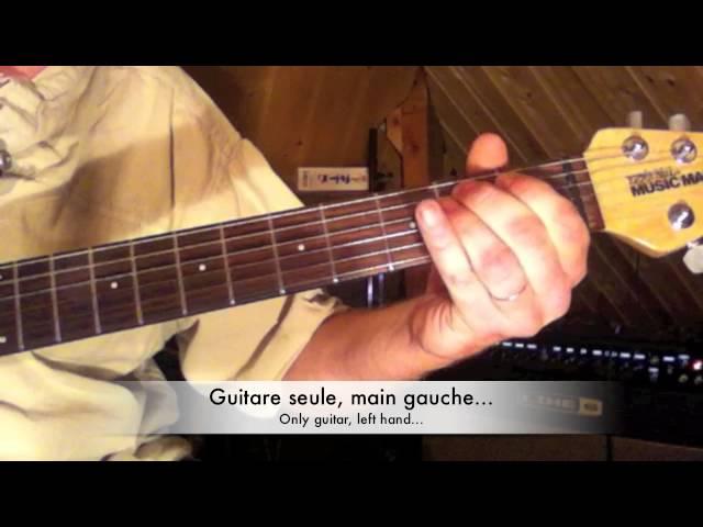 Guitar lesson/Cours de guitare, Aerosmith "Walk this way", slow version