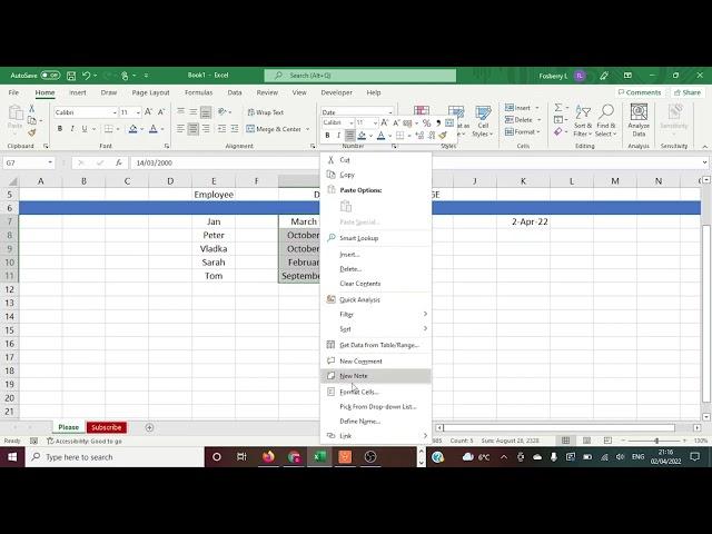 How to Calculate Age in EXCEL Using a Formula.