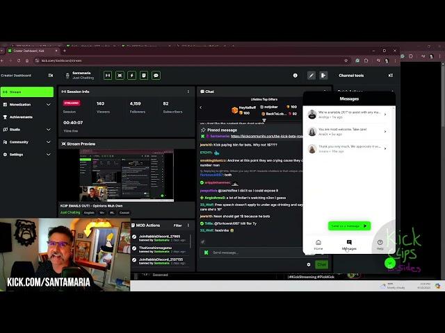 Kick staff Santamaria talks about VIEWBOTTING on Kick! N3on EXPOSED!