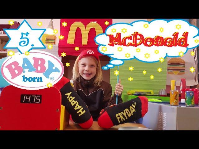 Mc Donald , pojď si hrát, 5. díl | Film s Baby born a medvídkem Pů | Máma v Německu