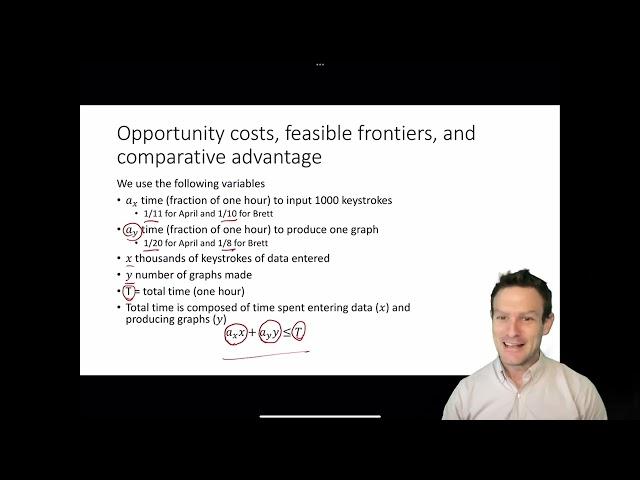 Ch 6 - Screencast 6.2 - Opportunity costs, feasible frontiers, and comparative advantage