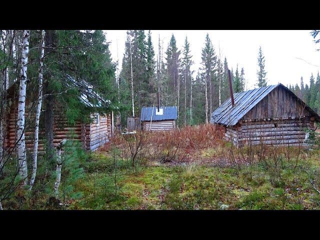 Осеннее путешествие по северным рекам ч4. Один в глухой тайге. Лесная изба. Одиночный поход - сплав