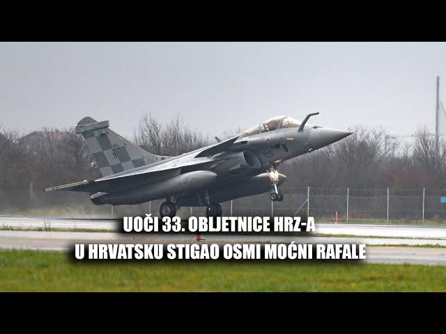 Uoči 33. obljetnice HRZ-a u Hrvatsku stigao osmi moćni Rafale