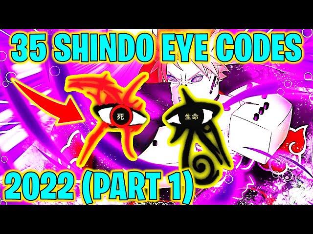 ⭐35 SHINDO LIFE CUSTOM EYE CODES 2022 (PART 1)⭐