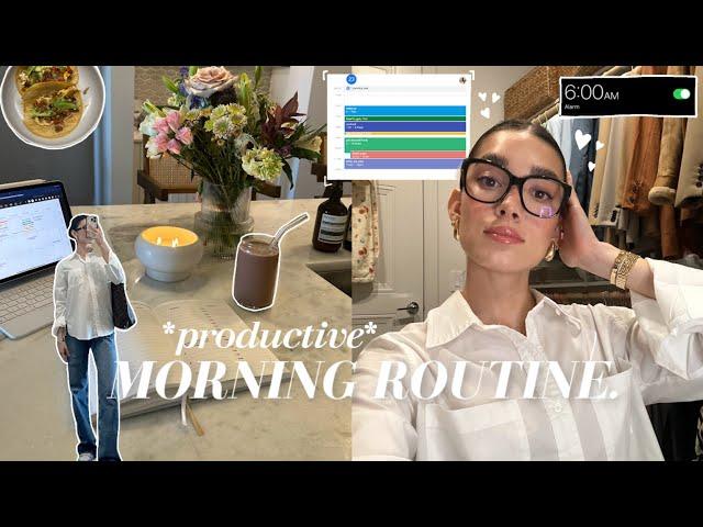 6 a.m. (weekday) morning routine | tips to get up early, morning workout, healthy breakfast & more!