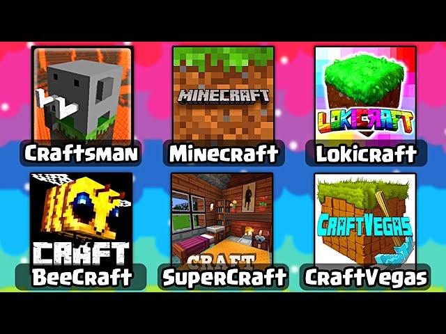 Craftsman, Lokicraft, Minecraft, CraftVegas, Beecraft, Super Crafting