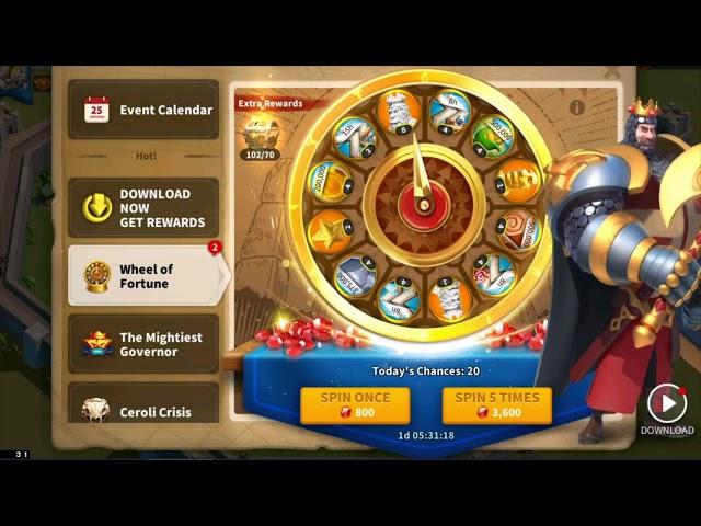 5th Richard's Wheel -  Kingdom 1884 - Rise of kingdoms