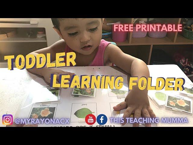 Toddler Learning Folder | Free Printable