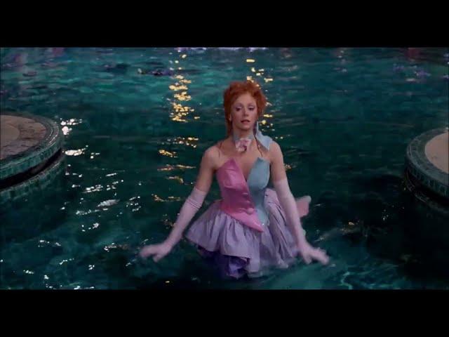 Shelley Long accidently walks into the pool in her pastel gown - Troop Beverly Hills (1989)