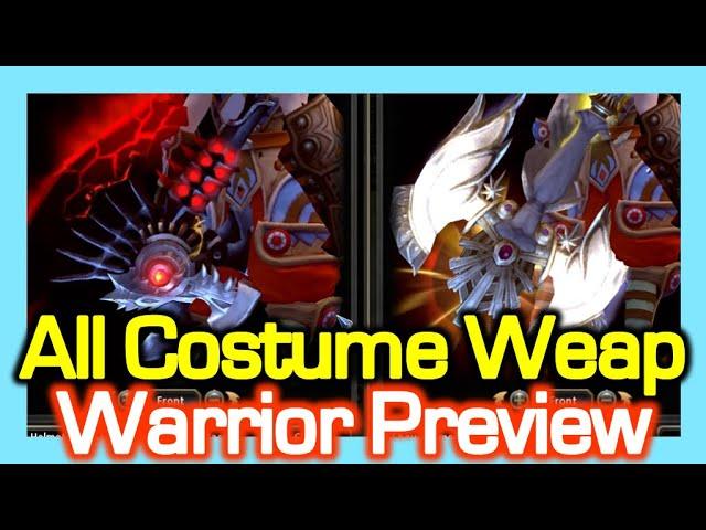 [Warrior] All Costume Weapon Showcase / Coupon Shop / Dragon Nest Korea