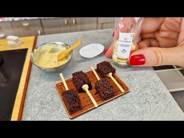  Extra mini brownie pop  mini cooking / mini food / tiny kitchen / ASMR