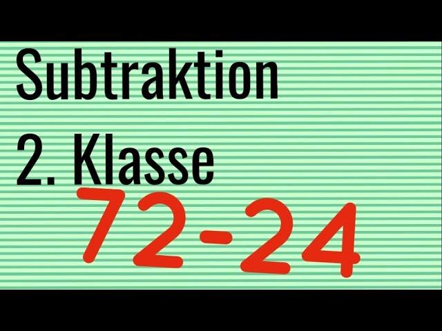 Subtraktion für die 2. Klasse