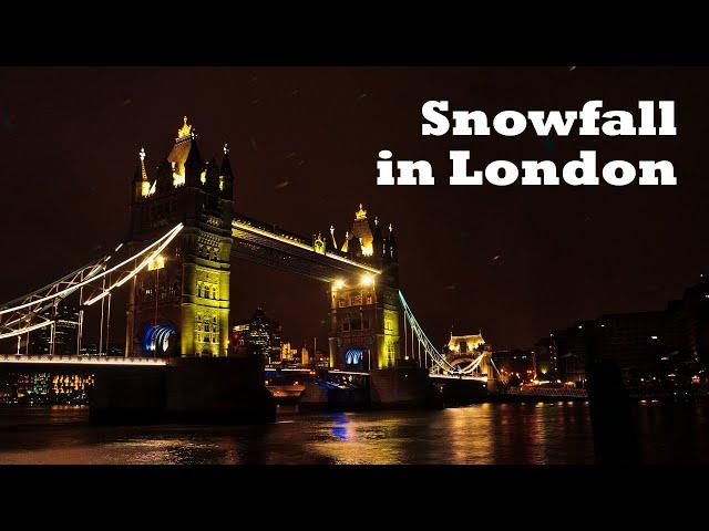 Snowfall in London