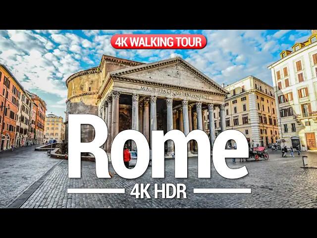 Rome 4K Walking Tour - Travel Guide HDR around ROME