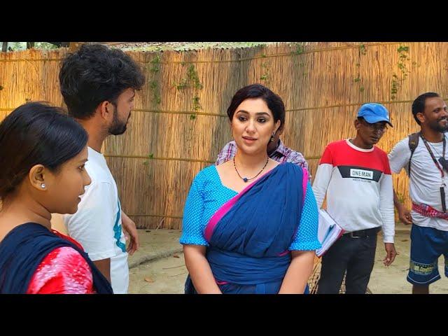 Lal sari movie behind the scene | Apu Biswas | Simon Sadi | Bangla Movie Shooting Video 2023