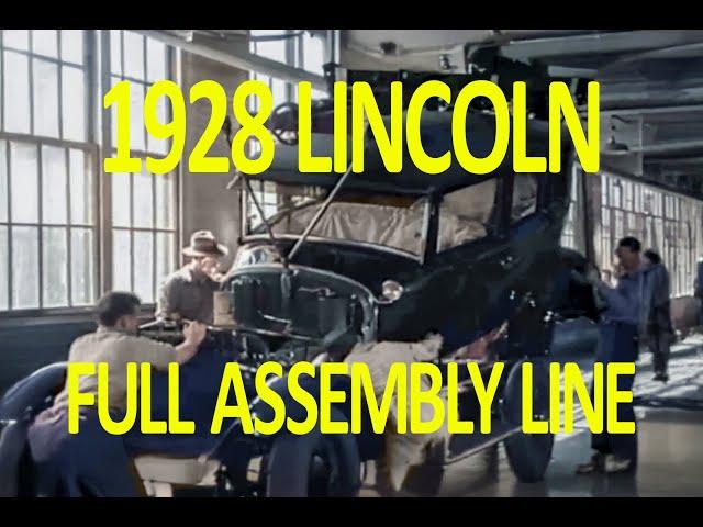 Original 1928 Film Shows Full Lincoln Assembly Line From Casting, Engine, Chassis, Paint Body & More