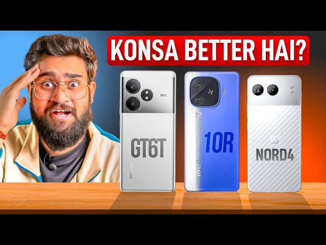 iQOO Neo 10R vs realme GT 6T vs OnePlus Nord 4| Best Phone Under ₹25,000