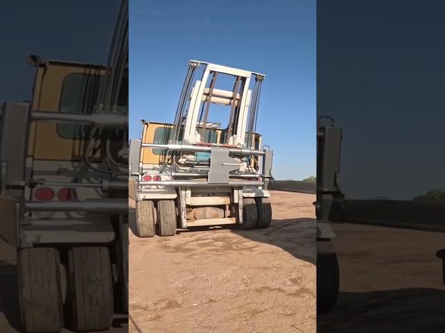 Expert Hay Squeeze Truck Operator Adjusts Load