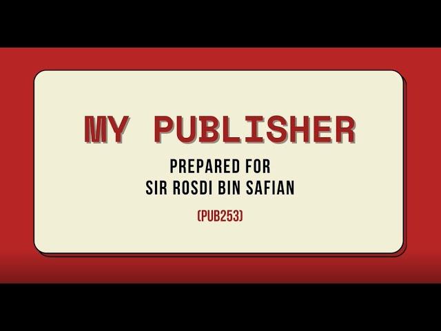 (PUB253) MY PUBLISHER: PELANGI PUBLISHING GROUP