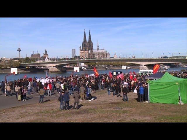 Protest against Erdogan begins in Cologne