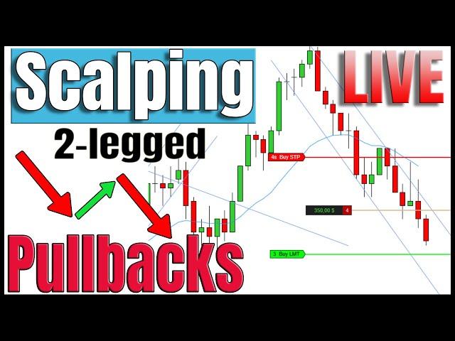 LIVE Scalping Two Legged Pullbacks - S&P 500 Day Trading