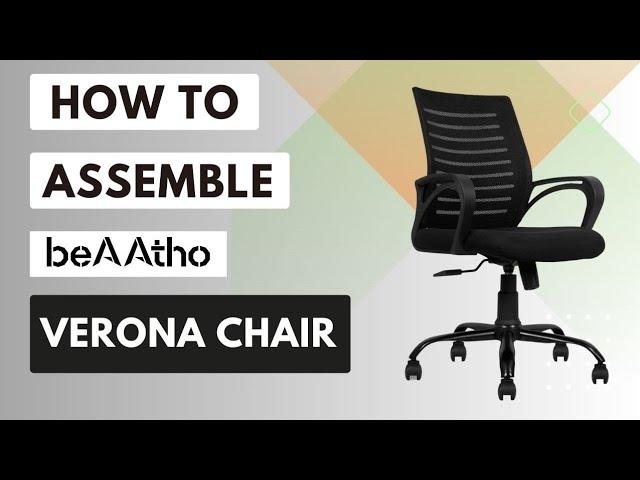 beAAtho Verona Mesh Mid Back Office Revolving Chair Assembly Video