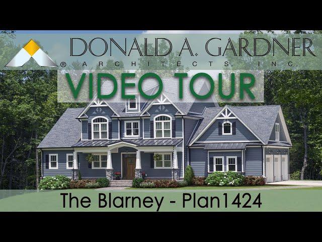 Two-story house plan with a classic farmhouse facade | The Blarney