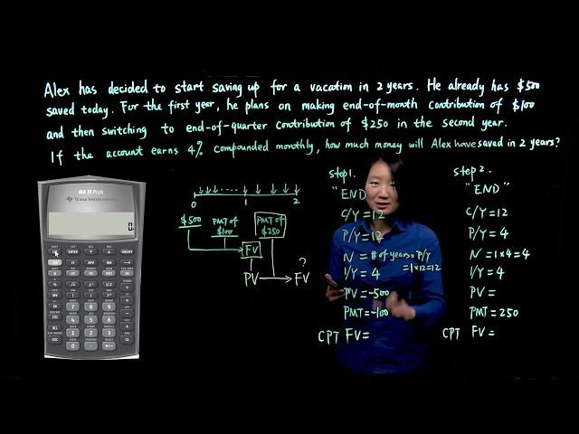 Math of Finance | Multiple-step Annuity example with BA II plus calculator