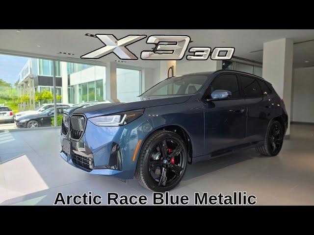 NEW ARRIVAL! 2025 BMW X3 30 xDrive Arctic Race Blue Metallic on Black #bmw #x3 #g45