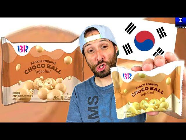 Baskin Robbins Choco Ball Injeolmi Review | Korean Candy