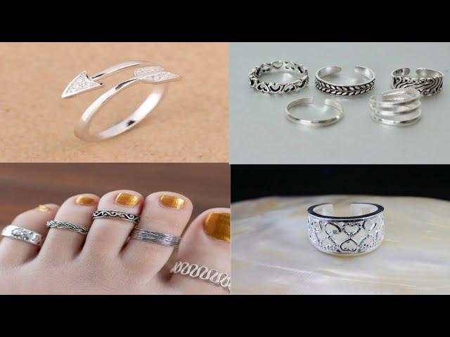 #Silvertoerings #toerings                   Silver Toe Rings Designs | Stylish Silver Toe Rings-Diya