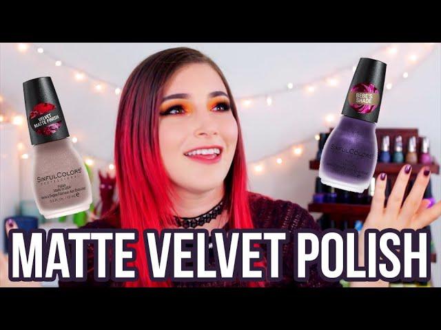 Sinful Colors Velvet Obsession Swatches  (matte velvet nail polish!!) || KELLI MARISSA