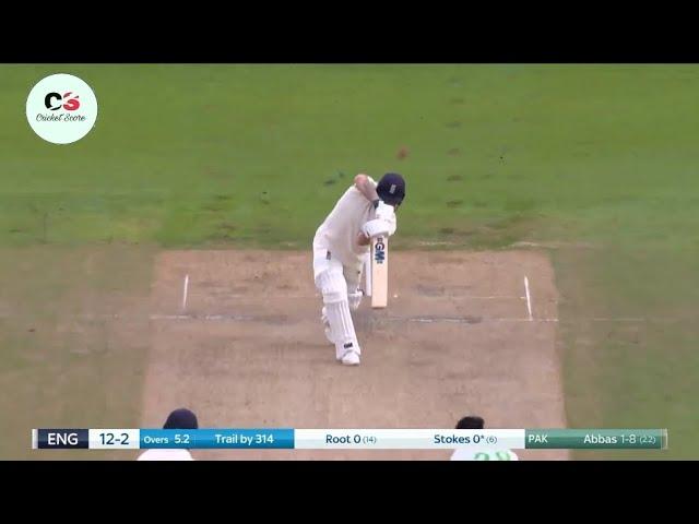 Muhammad Abbas clean bowled ben stokes amazing inswing delivery